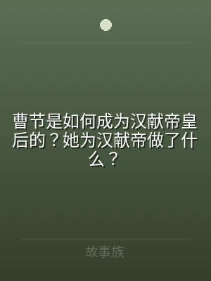 曹节是如何成为汉献帝皇后的？她为汉献帝做