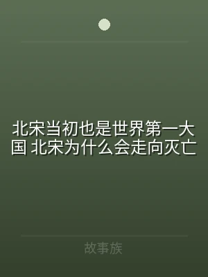 北宋当初也是世界第一大国 北宋为什么会走