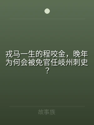 戎马一生的程咬金，晚年为何会被免官任岐州