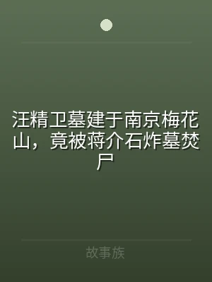 汪精卫墓建于南京梅花山，竟被蒋介石炸墓焚