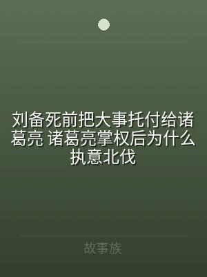 刘备死前把大事托付给诸葛亮 诸葛亮掌权后