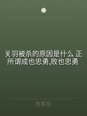 关羽被杀的原因是什么 正所谓成也忠勇,败