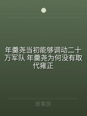 年羹尧当初能够调动二十万军队 年羹尧为何