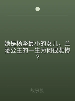 她是杨坚最小的女儿，兰陵公主的一生为何很