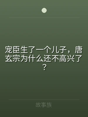 宠臣生了一个儿子，唐玄宗为什么还不高兴了