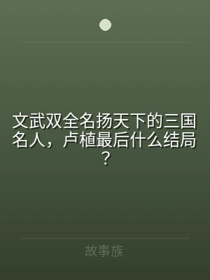 文武双全名扬天下的三国名人，卢植最后什么