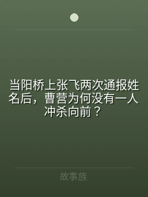 当阳桥上张飞两次通报姓名后，曹营为何没有
