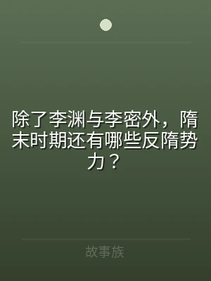 除了李渊与李密外，隋末时期还有哪些反隋势