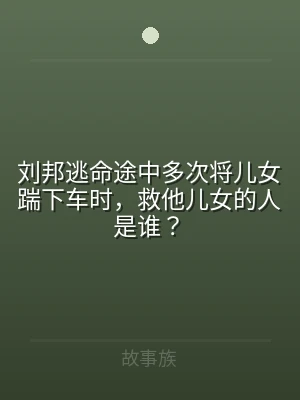 刘邦逃命途中多次将儿女踹下车时，救他儿女