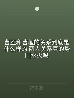 曹丕和曹植的关系到底是什么样的 两人关系