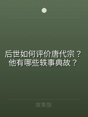 后世如何评价唐代宗？他有哪些轶事典故？