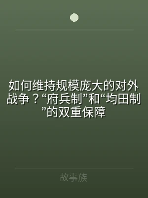 如何维持规模庞大的对外战争？“府兵制”和