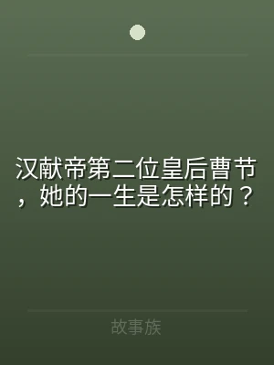 汉献帝第二位皇后曹节，她的一生是怎样的？