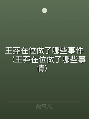 王莽在位做了哪些事件（王莽在位做了哪些事
