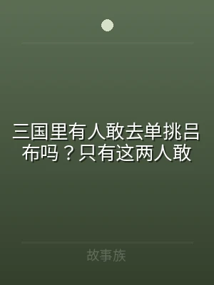 三国里有人敢去单挑吕布吗？只有这两人敢