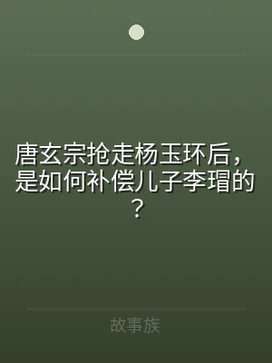 唐玄宗抢走杨玉环后，是如何补偿儿子李瑁的