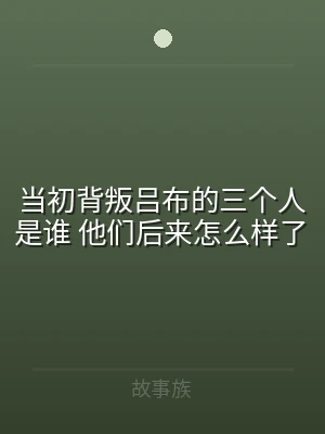 当初背叛吕布的三个人是谁 他们后来怎么样